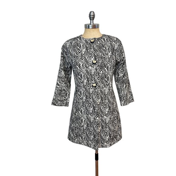 CABI 3034 Zig Zag Ponte Knit Jacket Coat size Small - Picture 3 of 6